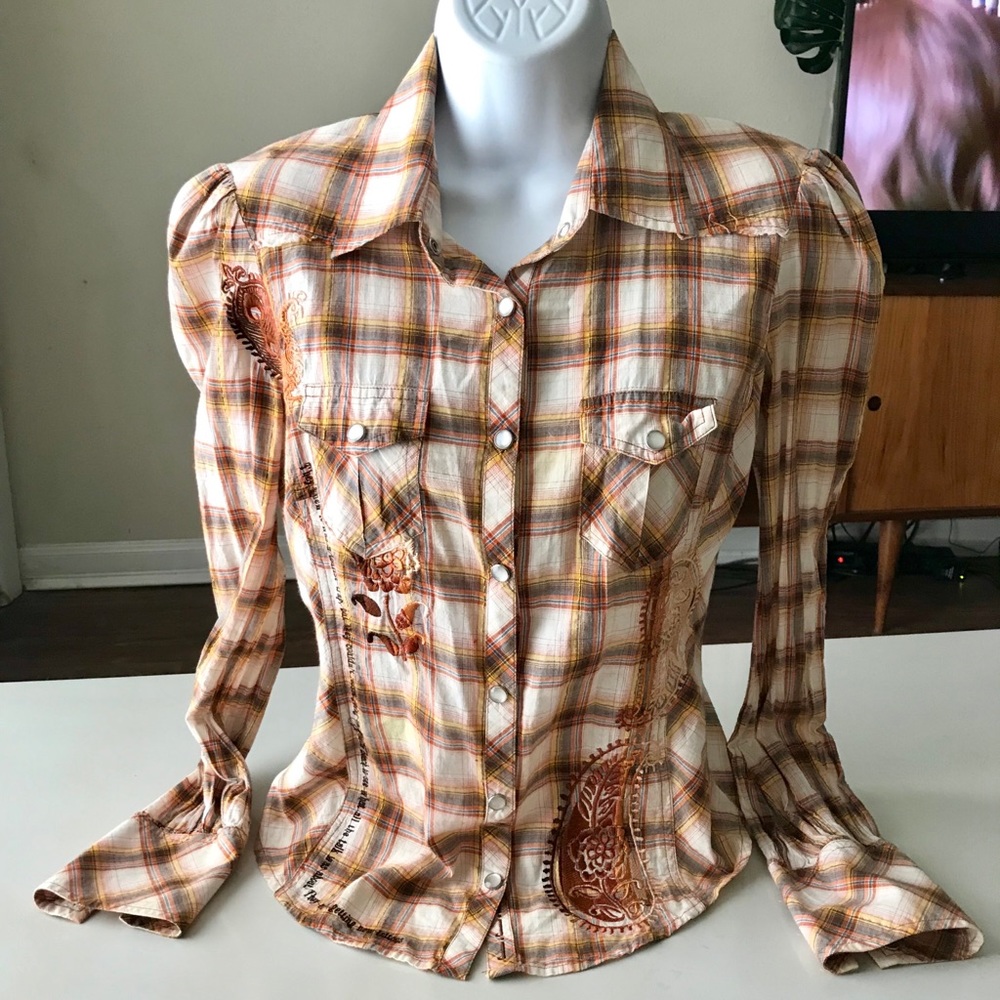 Johnny Was 3Jw Workshop Cowboy Shirt Size XS